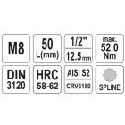 YATO YT04342 Bithegy dugófejjel SPLINE M8 1/2" 55 mm CrV