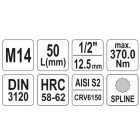 YATO YT04345 Bithegy dugófejjel SPLINE M14 1/2" 55 mm CrV