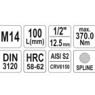 YATO YT04355 Bithegy dugófejjel SPLINE M14 1/2" 100 mm hosszú