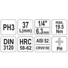 YATO YT04413 Bithegy dugófejjel PH3 1/4" CrV