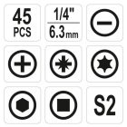 YATO YT04620 Bithegy készlet 40 részes