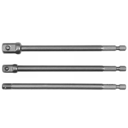 YATO YT04628 Dugókulcs adapter készlet 3 részes 1/4" Hex->1/4", 3/8", 1/2" négyszög 150 mm