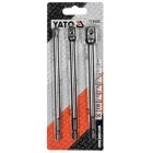 YATO YT04628 Dugókulcs adapter készlet 3 részes 1/4" Hex->1/4", 3/8", 1/2" négyszög 150 mm