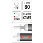 YATO YT0467 Bithegy-tartó mágneses 1/4" 80 mm (rugalmas borítással)