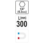 YATO YT04684 Bithegy tartó mágneses 1/4" 300 mm