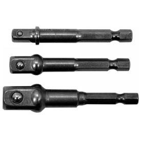   YATO YT04685 Dugókulcs adapter készlet 3 részes 1/4" Hex -> 1/2", 1/4", 3/8" négyszög