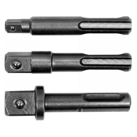 YATO YT04686 Dugókulcs adapter készlet 3 részes SDS Plus->1/2", 1/4", 3/8" négyszög