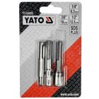 YATO YT04686 Dugókulcs adapter készlet 3 részes SDS Plus->1/2", 1/4", 3/8" négyszög