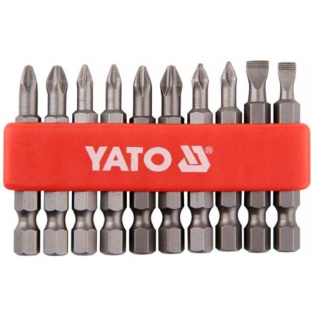 YATO YT0483 Bithegy készlet 10 részes 50 mm (5-6 mm-PH1-PH2-PZ1-PZ2)