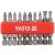 YATO YT0483 Bithegy készlet 10 részes 50 mm (5-6 mm-PH1-PH2-PZ1-PZ2)