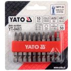 YATO YT0483 Bithegy készlet 10 részes 50 mm (5-6 mm-PH1-PH2-PZ1-PZ2)