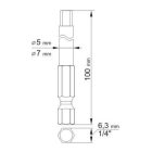 YATO YT0495 Bithegy imbusz 4,0 + 6,0 mm 1/4" (2 db/cs)