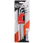 YATO YT0501 Hosszú imbuszkulcs készlet 9 részes 1,5-10 mm CrV