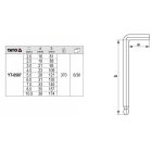 YATO YT0507 Gömbfejű imbuszkulcs készlet 9 részes 2-10 mm CrV