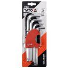 YATO YT0509 Imbuszkulcs készlet 10 részes 2,0-12 mm CrV
