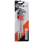 YATO YT0512 Hosszú Torx kulcs készlet 9 részes T10-T50 CrV