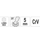 YATO YT05456 Gömbfejű imbuszkulcs 5,0 mm / 27 x 116 mm CrV