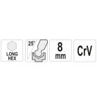 YATO YT05460 Gömbfejű imbuszkulcs 8,0 mm / 36 x 155 mm CrV