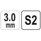 YATO YT05586 Gömbfejű imbusz T-kulcs 3,0 mm / 13 x 100 mm S2