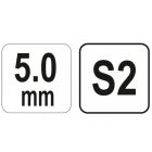 YATO YT05590 Gömbfejű imbusz T-kulcs 5,0 mm / 17 x 140 mm S2