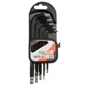   YATO YT0560 Gömbfejű imbuszkulcs készlet 10 részes 1,27-10 mm S2
