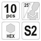 YATO YT0560 Gömbfejű imbuszkulcs készlet 10 részes 1,27-10 mm S2