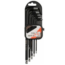   YATO YT0561 Hosszú gömbfejű imbuszkulcs készlet 10 részes 1,27-10 mm S2