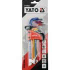 YATO YT05632 Hosszú gömbfejű imbuszkulcs készlet 9 részes 1,5 - 10 mm S2