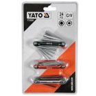 YATO YT05640 Összecsukható imbuszkulcs készlet 24 részes CrV