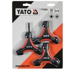 YATO YT05644 Összecsukható imbuszkulcs és Torx kulcs készlet 26 részes CrV