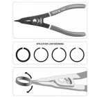 YATO YT0607 Seeger fogó 225 mm csőrös külső