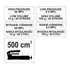 YATO YT07041 Karos zsírzó 500 cm3 7-70 MPa állítható nyomás