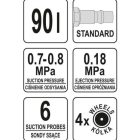 YATO YT07190 Pneumatikus olajleszívó / olajgyűjtő 8 bar 70 liter