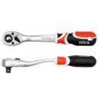 YATO YT0732 Racsnis hajtószár 1/2" 255 mm 72T hajlított szár, lágy fogantyús CrV 