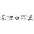 YATO YT07601 Nyomatékkulcs 1/2" 65-335 Nm / 518-540 mm