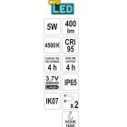 YATO YT08509 Akkus LED színvizsgáló lámpa 400 lumen 5 W