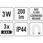 YATO YT08511 Elemes LED toll lámpa 200 lumen