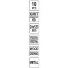 YATO YT09747 Csiszolószalag 520 x 20 mm P60 (10 db/cs)