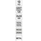 YATO YT09750 Csiszolószalag 520 x 20 mm P120 (10 db/cs)