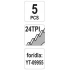 YATO YT09958 Szablyafűrészlap 24TPI (5 db/cs)