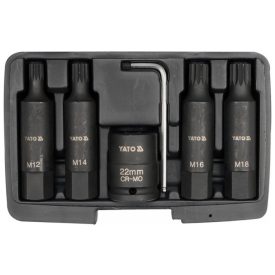   YATO YT1157 Gépi bit dugókulcs készlet Spline 6 részes 3/4": M12-M18