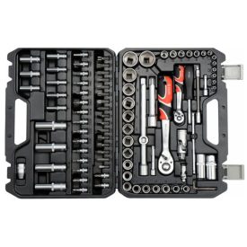   YATO YT12681 Dugókulcs készlet 94 részes 1/2": 10-32 mm, 1/4": 4-14 mm CrV