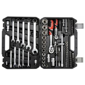   YATO YT12691 Dugókulcs készlet 82 részes 1/2": 14-24 mm, 1/4": 4-14 mm CrV