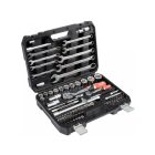 YATO YT12691 Dugókulcs készlet 82 részes 1/2": 14-24 mm, 1/4": 4-14 mm CrV