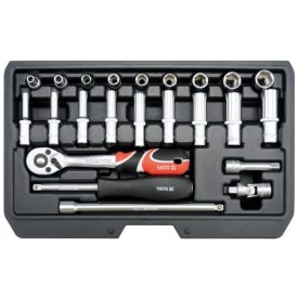   YATO YT14451 Dugókulcs készlet 23 részes 1/4": 4-13 mm