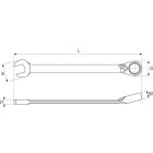 YATO YT1655 Racsnis irányváltós csillag-villáskulcs 12 mm / 170 mm 72T CrV