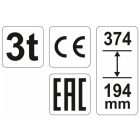 YATO YT17001 Hidraulikus emelő 3t