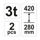 YATO YT17311 Tartó bak 3t (2 db/cs)