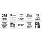 YATO YT1916 Lemezvágó olló 235 mm jobbos