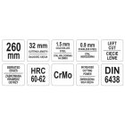 YATO YT1918 Lemezvágó olló 260 mm balos 